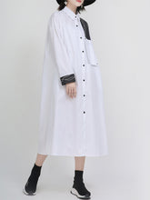 Women Abstract Print Loose Irregular Dress